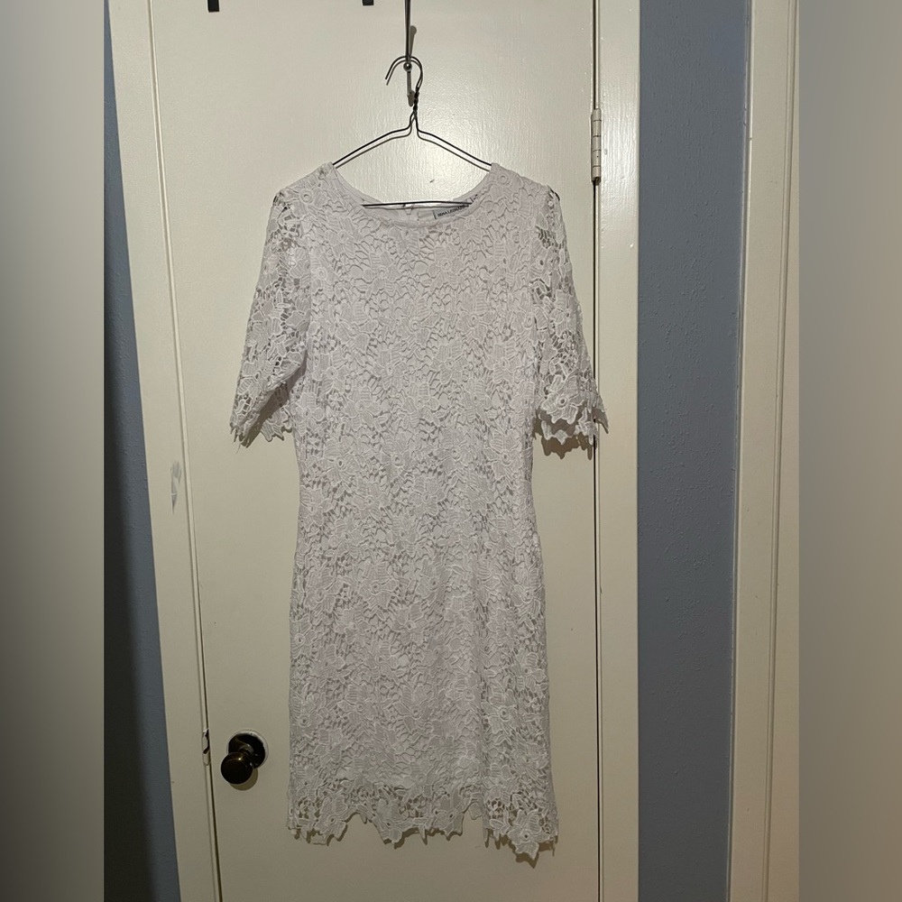 Lace overlay dress